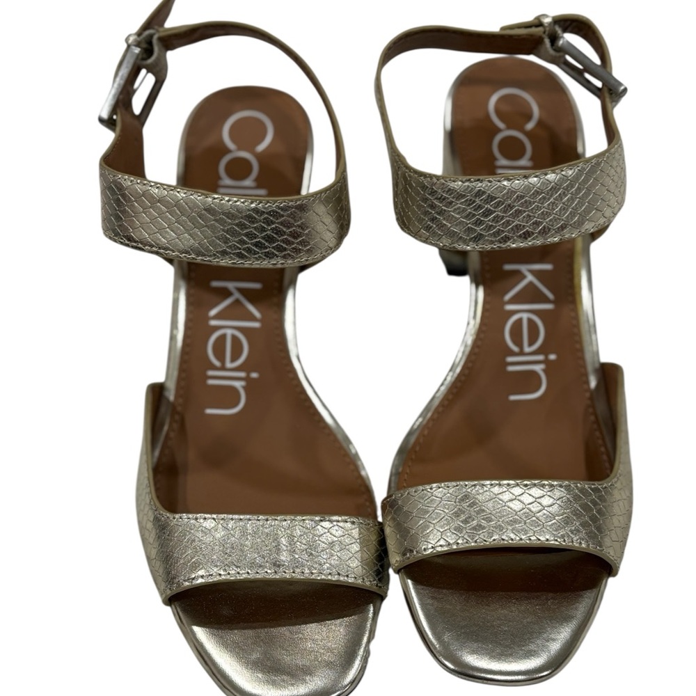 Calvin Klein Metallic Gold Heels